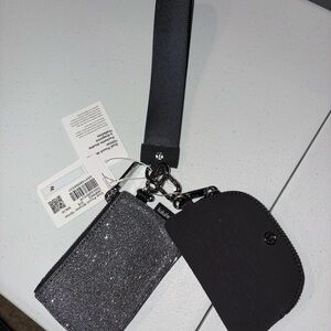 Lululemon Glittery Gray and Black Wristlet Duo